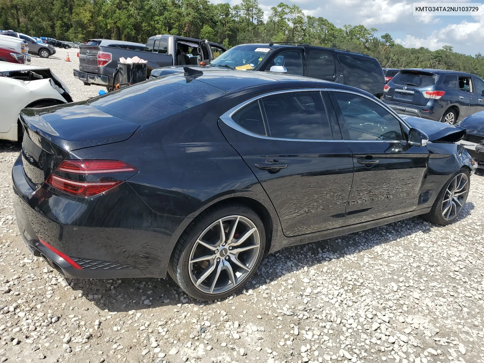 2022 Genesis G70 Base VIN: KMTG34TA2NU103729 Lot: 65336264