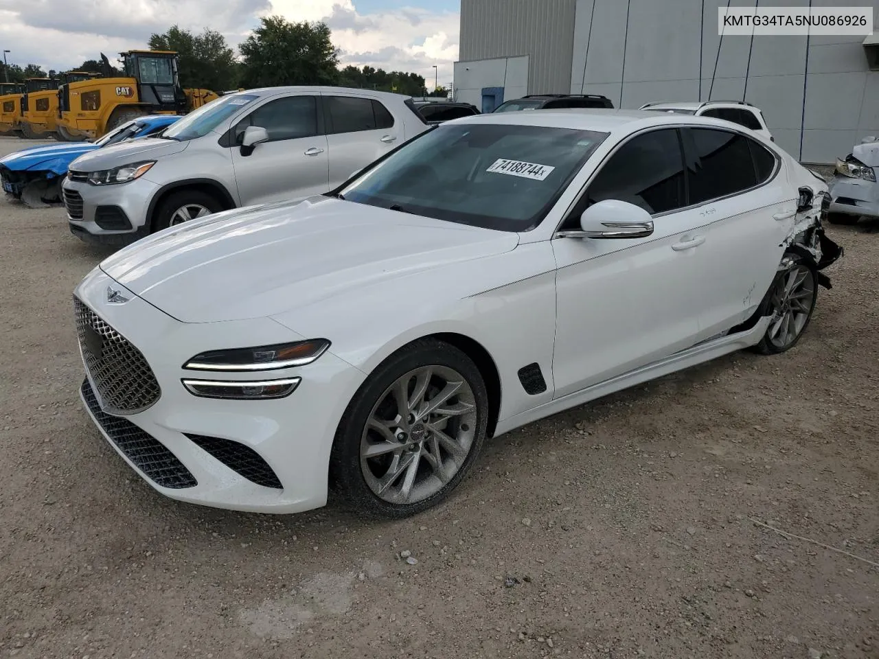 2022 Genesis G70 Base VIN: KMTG34TA5NU086926 Lot: 74188744