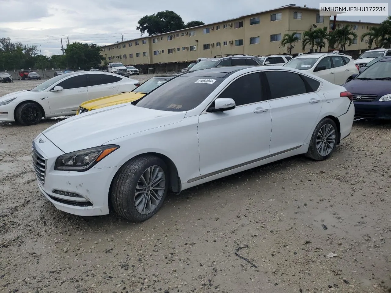 2017 Genesis G80 Base VIN: KMHGN4JE3HU172234 Lot: 74680664