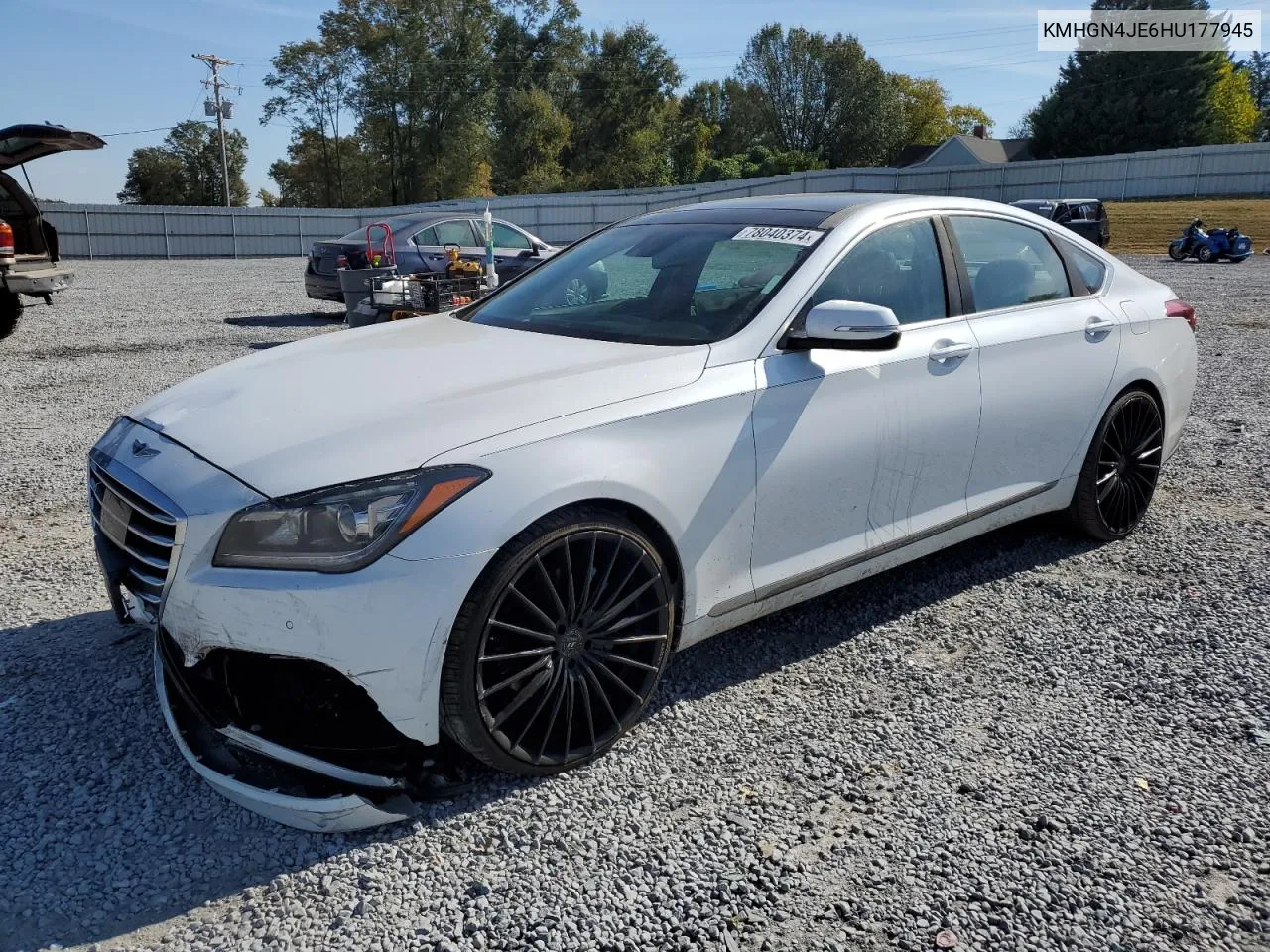 2017 Genesis G80 Base VIN: KMHGN4JE6HU177945 Lot: 78040374