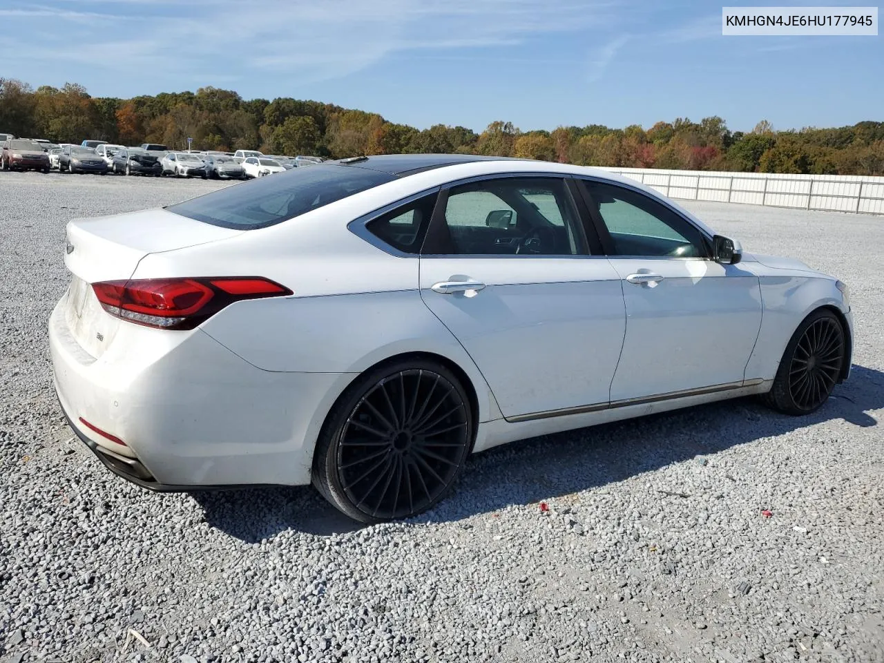 2017 Genesis G80 Base VIN: KMHGN4JE6HU177945 Lot: 78040374