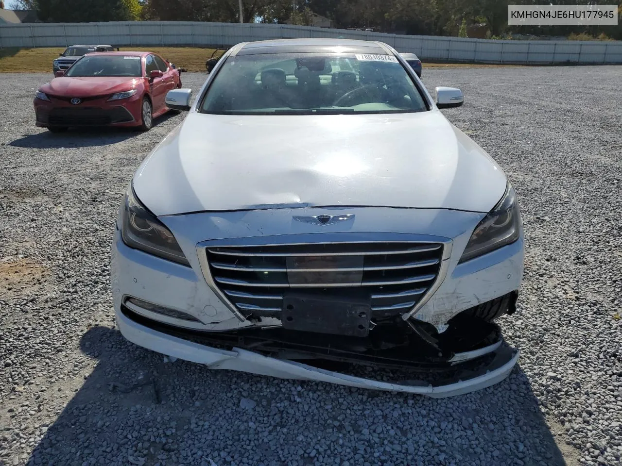 2017 Genesis G80 Base VIN: KMHGN4JE6HU177945 Lot: 78040374