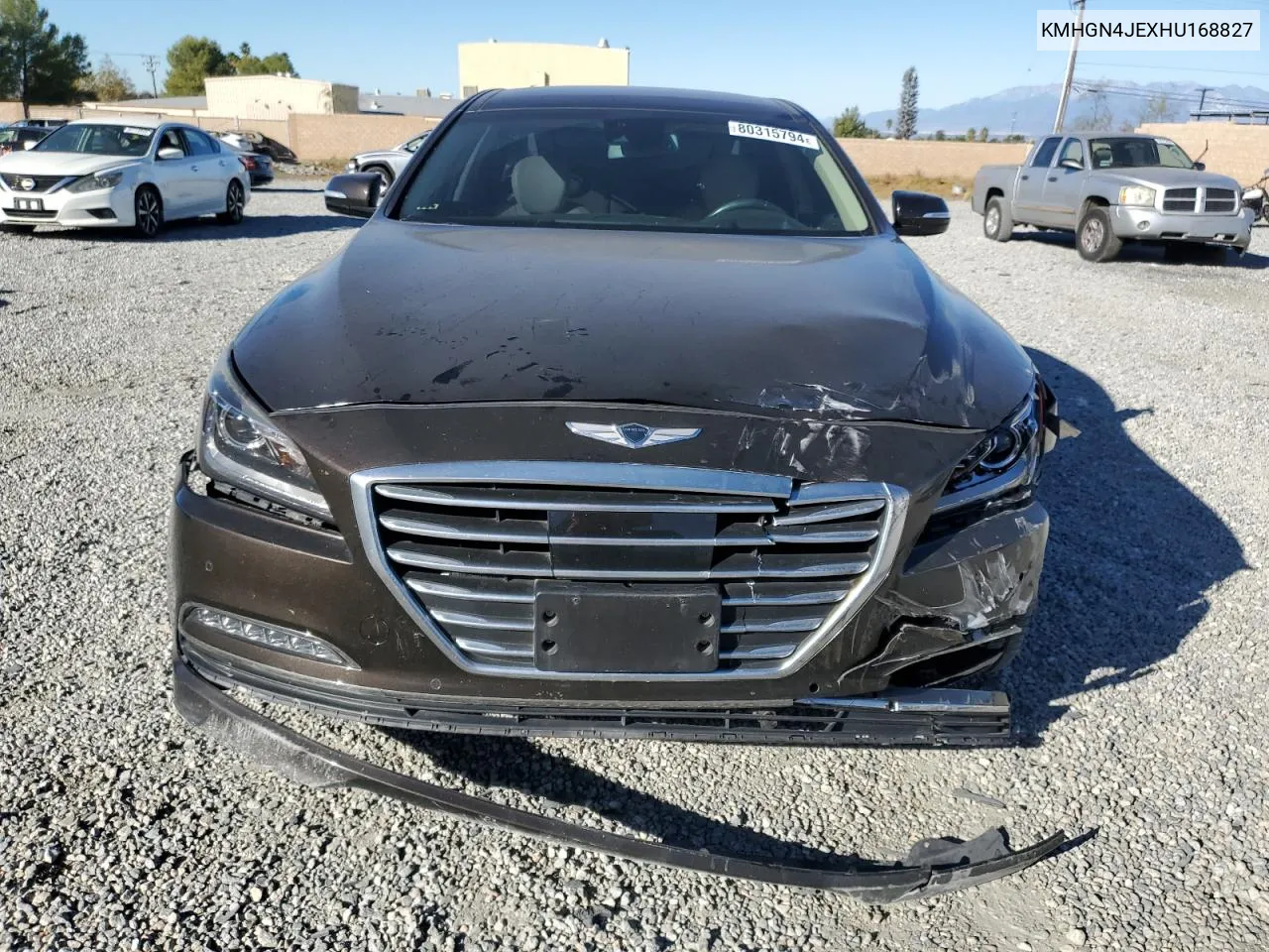 2017 Genesis G80 Base VIN: KMHGN4JEXHU168827 Lot: 80315794