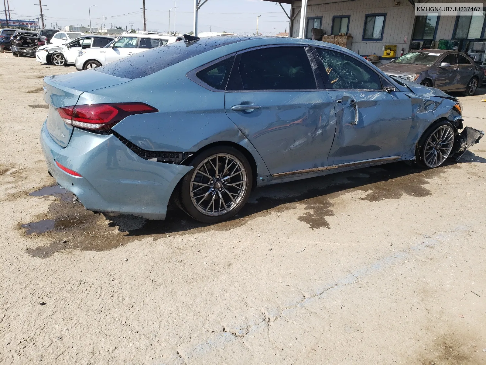 2018 Hyundai Genesis G80 Sport VIN: KMHGN4JB7JU237467 Lot: 62127564