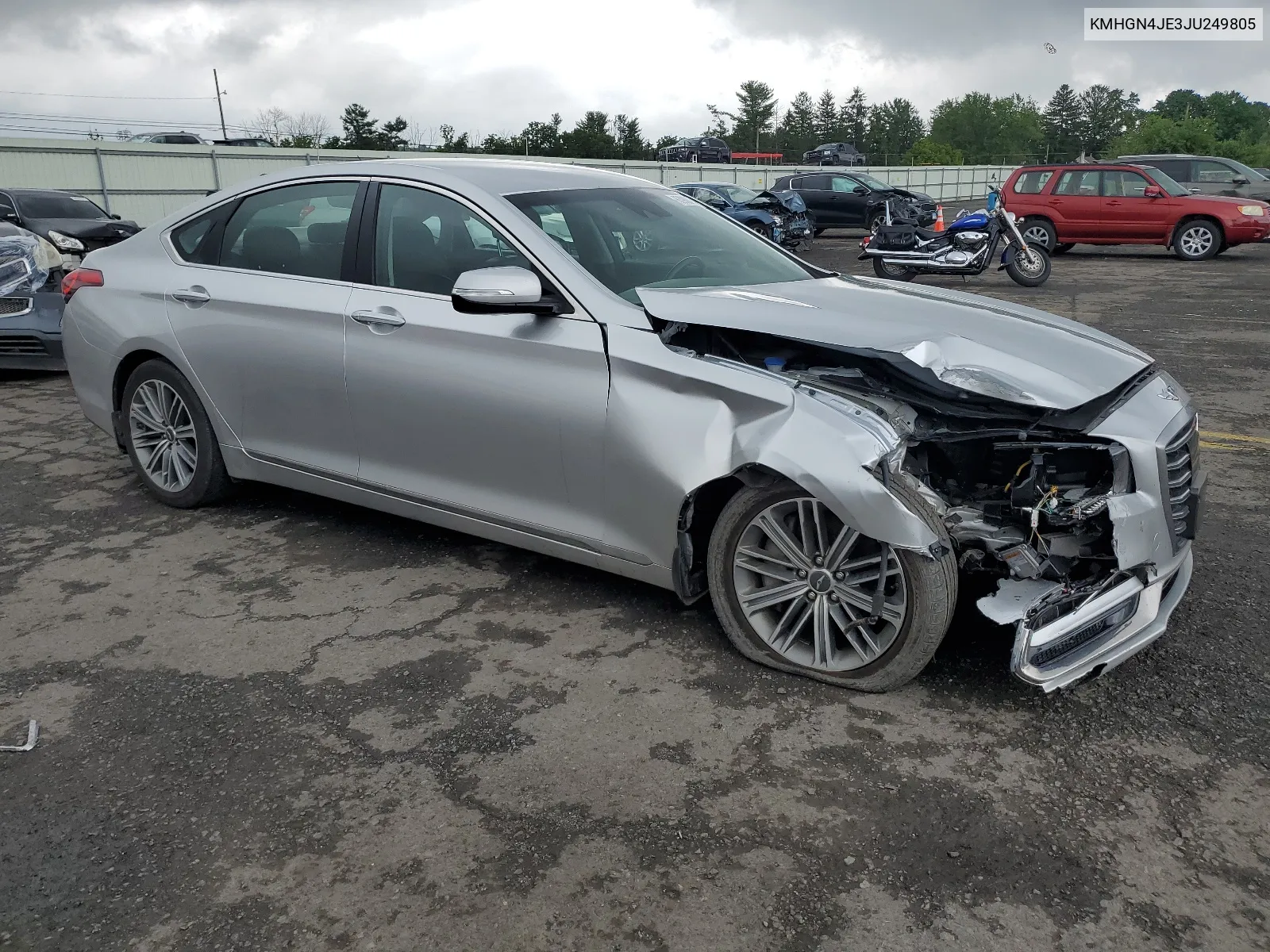 2018 Genesis G80 Base VIN: KMHGN4JE3JU249805 Lot: 63988424