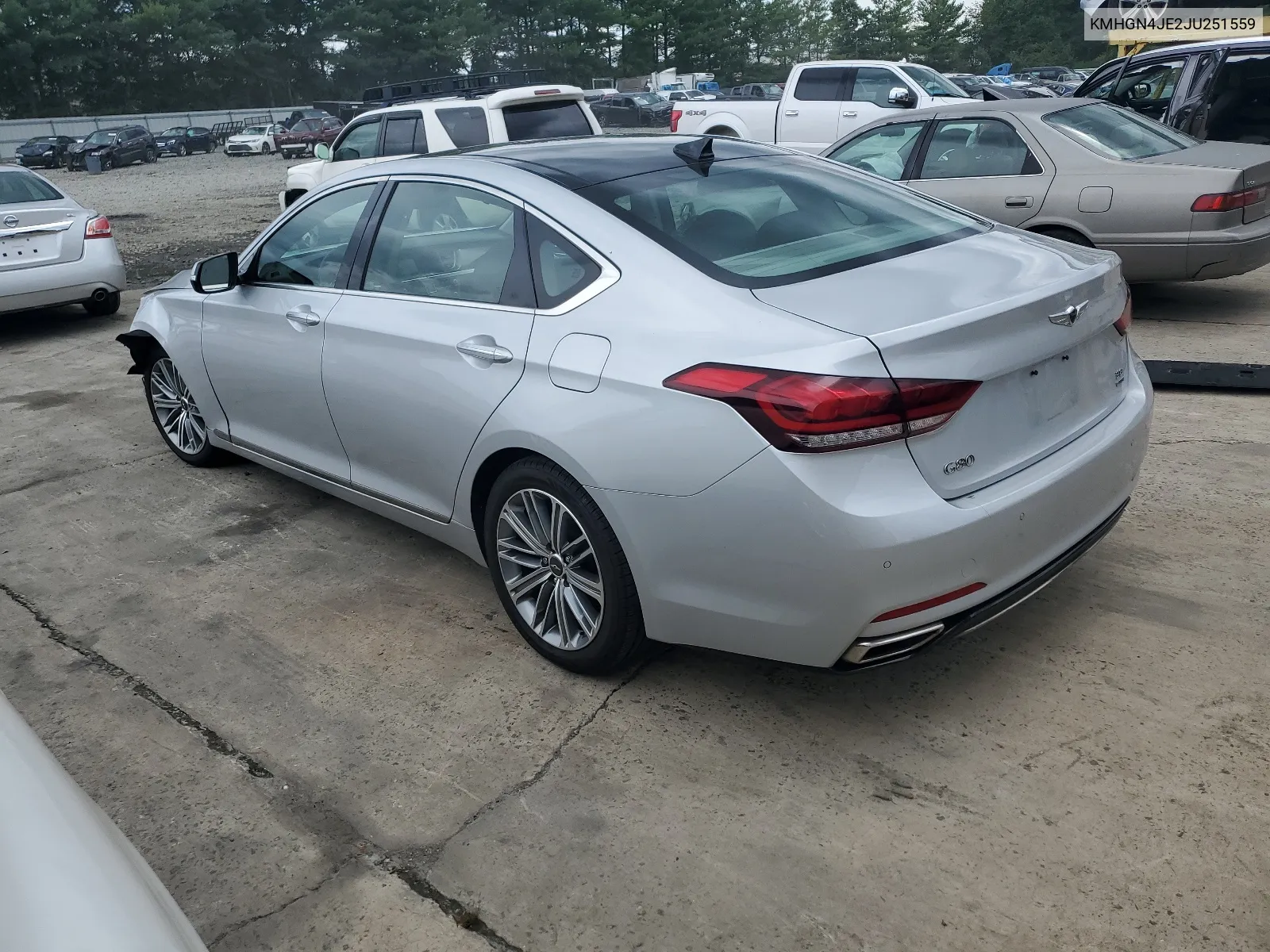 2018 Genesis G80 Base VIN: KMHGN4JE2JU251559 Lot: 64512854