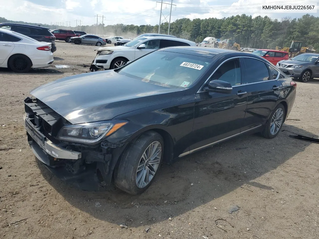 2018 Genesis G80 Base VIN: KMHGN4JE8JU226567 Lot: 68310724