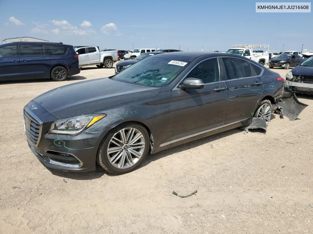 2018 Genesis G80 Base VIN: KMHGN4JE1JU216608 Lot: 69066284