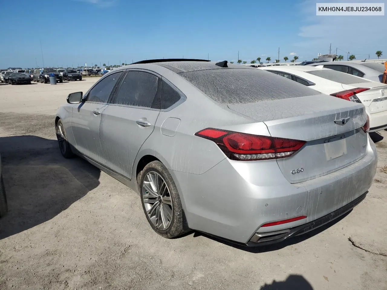 2018 Genesis G80 Base VIN: KMHGN4JE8JU234068 Lot: 75106304