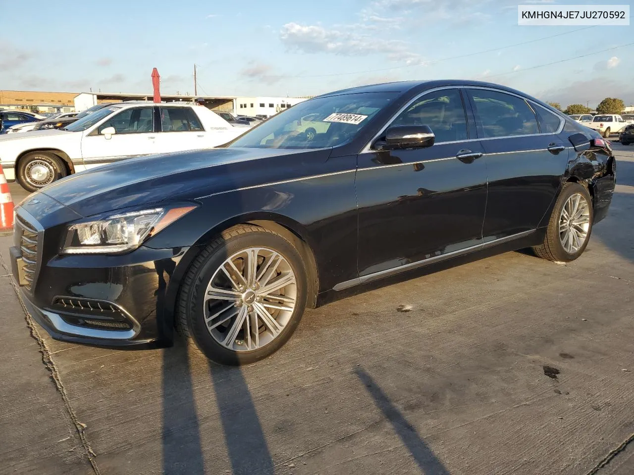 2018 Genesis G80 Base VIN: KMHGN4JE7JU270592 Lot: 77489614