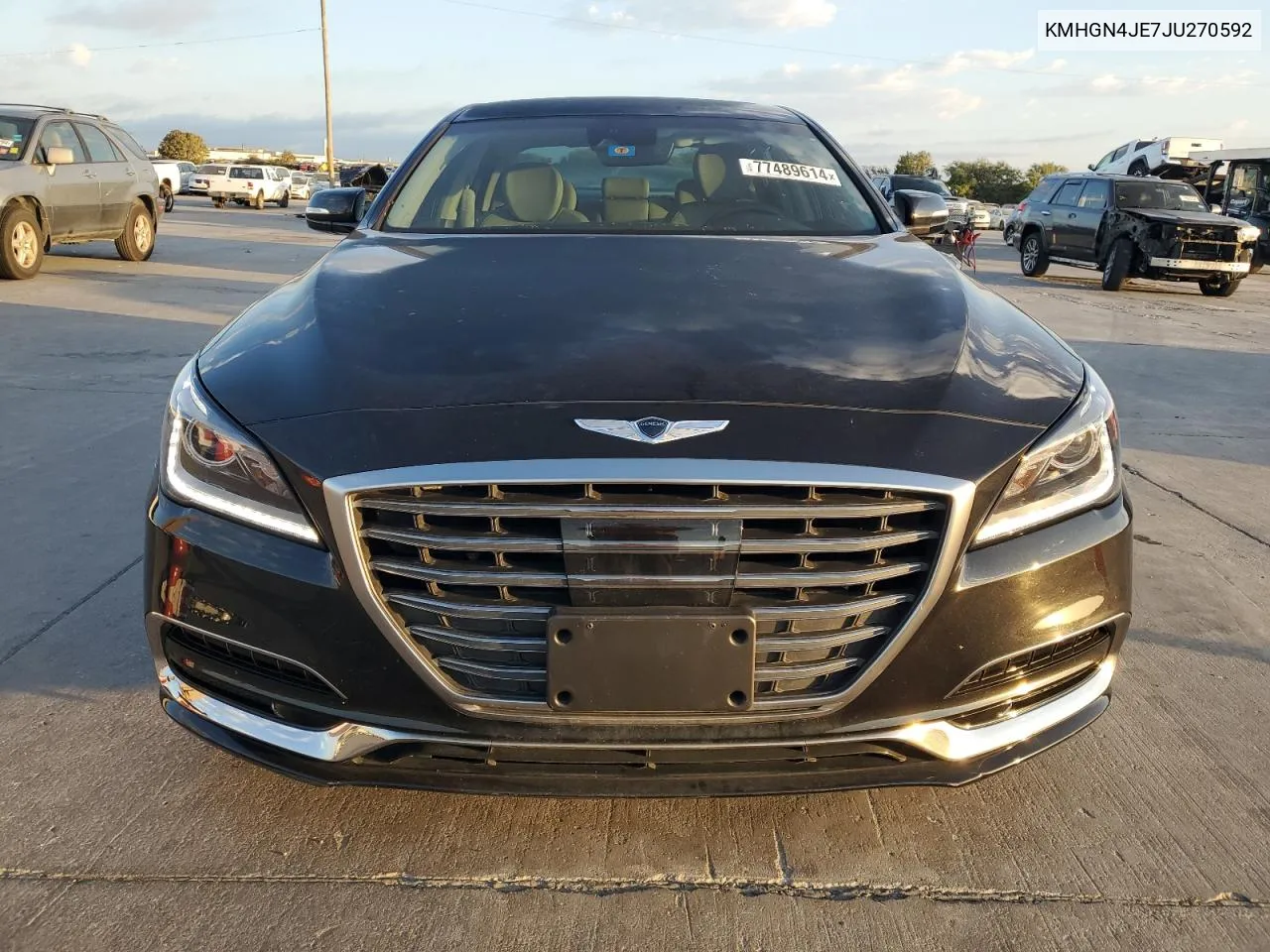 2018 Genesis G80 Base VIN: KMHGN4JE7JU270592 Lot: 77489614