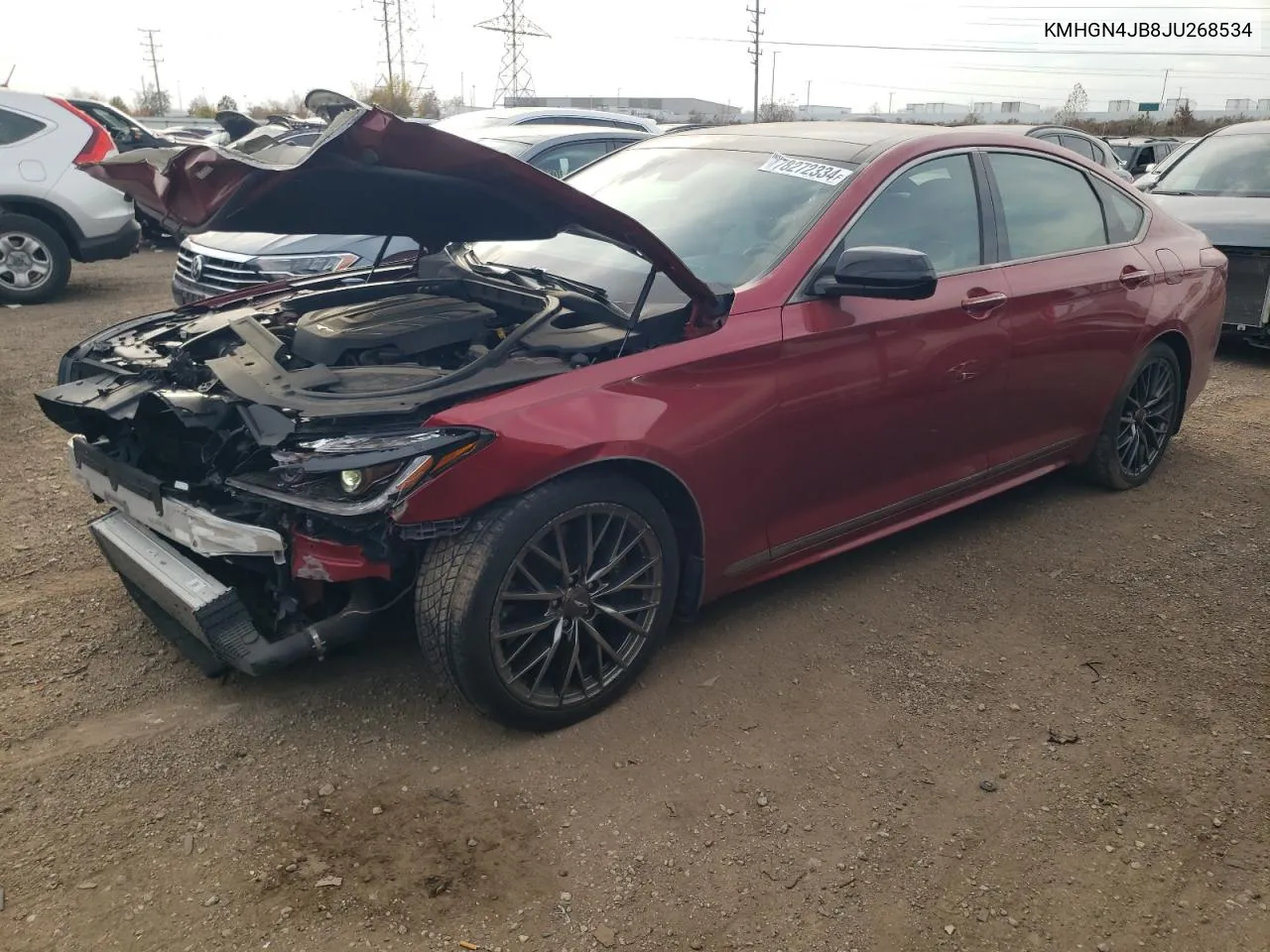 2018 Genesis G80 Sport VIN: KMHGN4JB8JU268534 Lot: 78272334