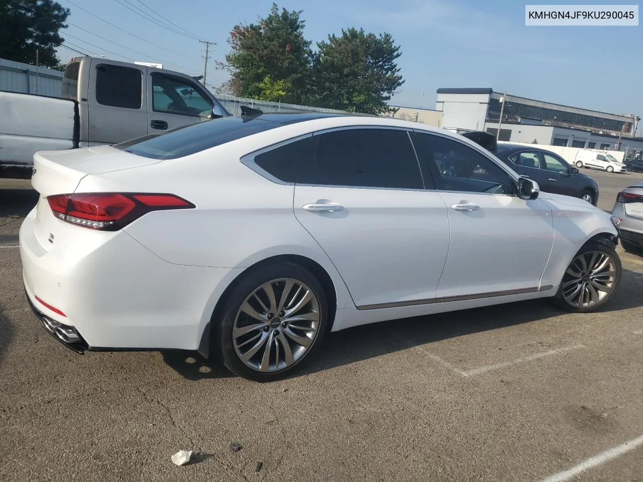 2019 Genesis G80 Base VIN: KMHGN4JF9KU290045 Lot: 68329094