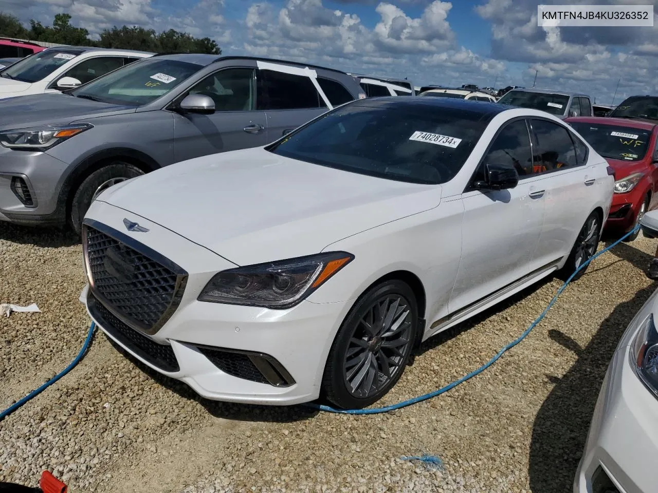 2019 Genesis G80 Base VIN: KMTFN4JB4KU326352 Lot: 74028734