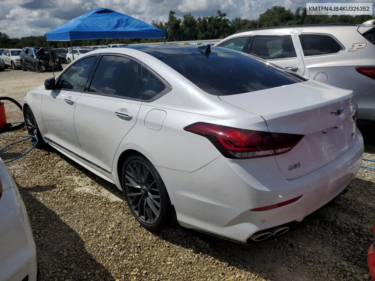 2019 Genesis G80 Base VIN: KMTFN4JB4KU326352 Lot: 74028734