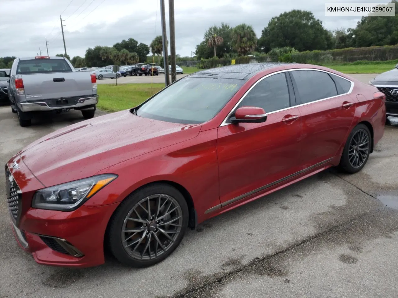 2019 Genesis G80 Base VIN: KMHGN4JE4KU289067 Lot: 75053704