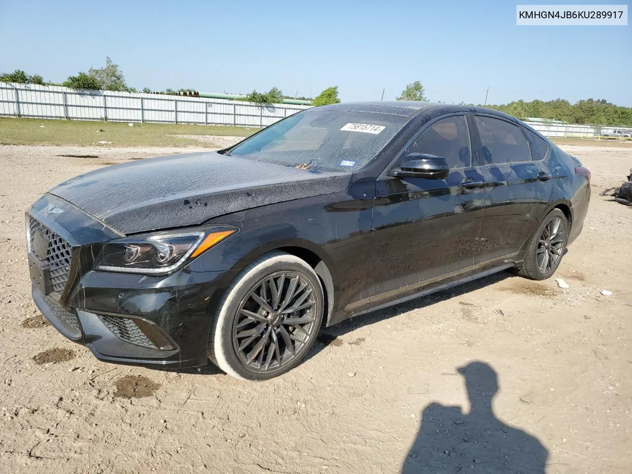 2019 Genesis G80 Base VIN: KMHGN4JB6KU289917 Lot: 75815714