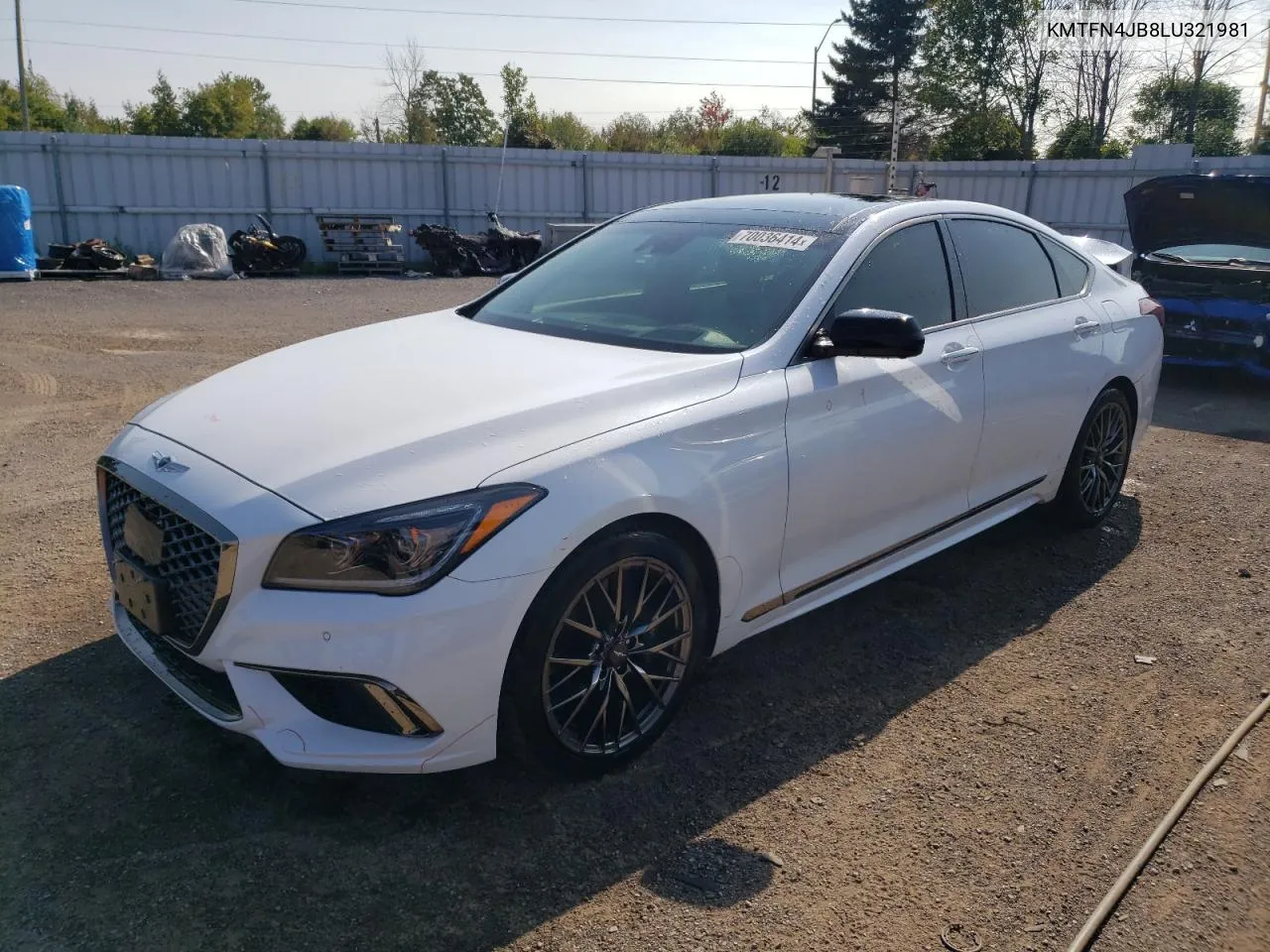 2020 Genesis G80 Base VIN: KMTFN4JB8LU321981 Lot: 70036414