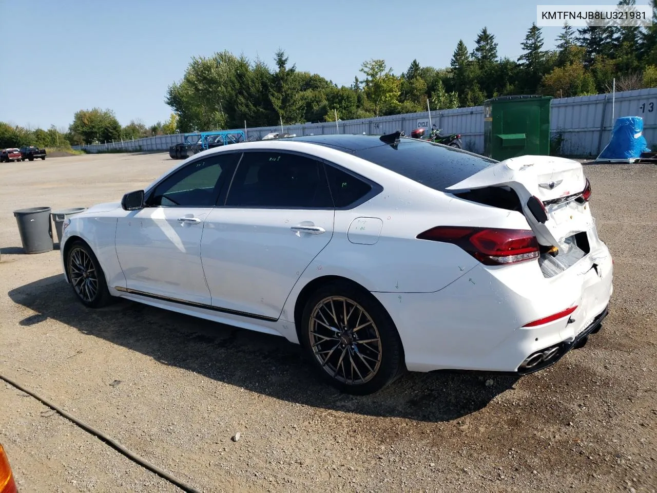 2020 Genesis G80 Base VIN: KMTFN4JB8LU321981 Lot: 70036414