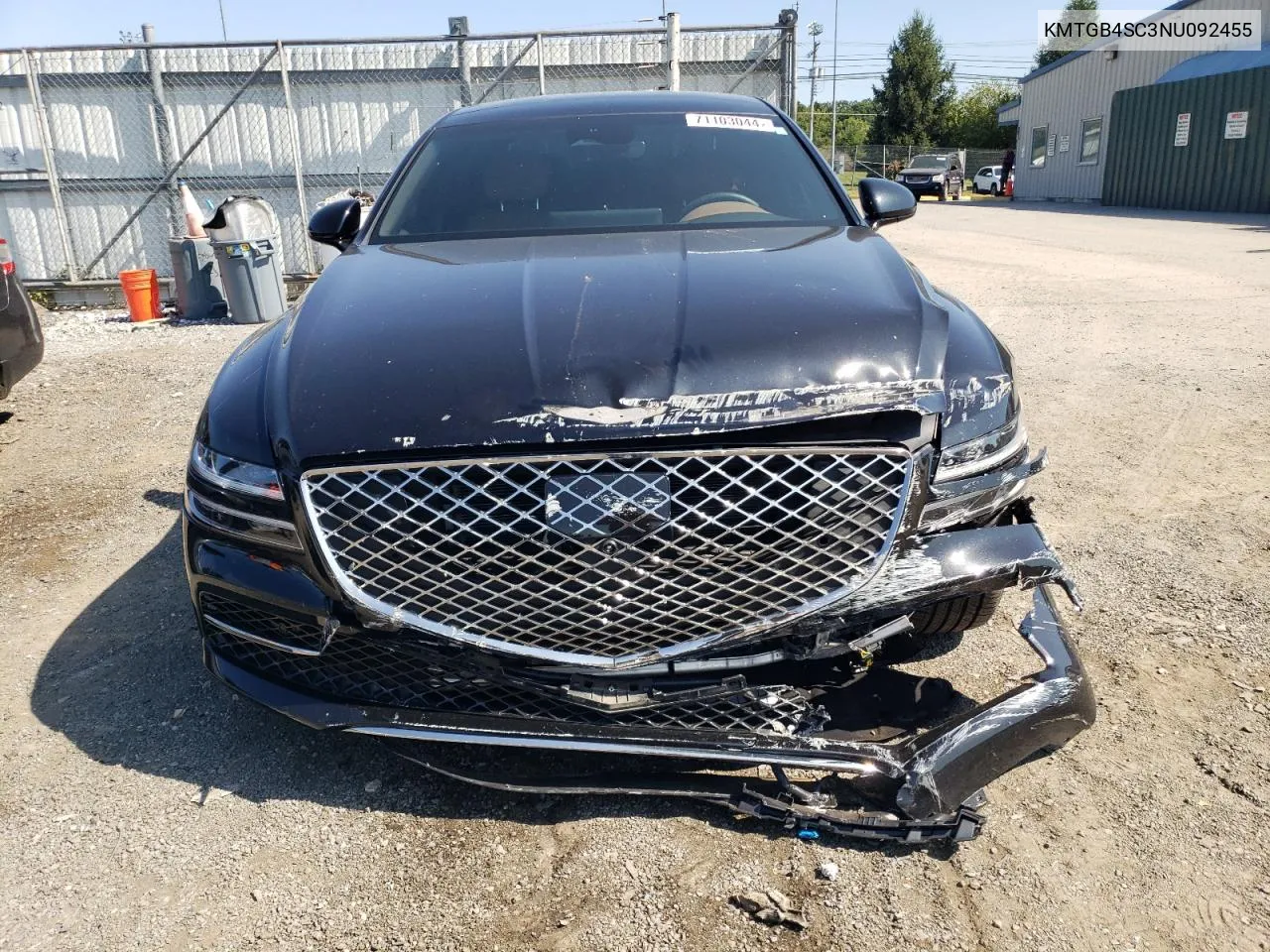 2022 Genesis G80 Base VIN: KMTGB4SC3NU092455 Lot: 71103044