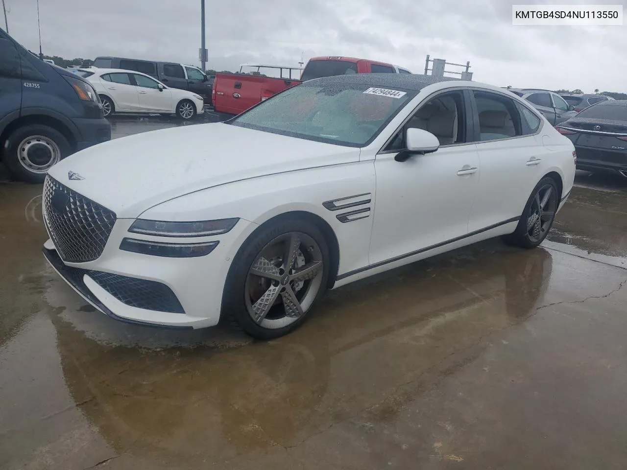 2022 Genesis G80 Sport Prestige VIN: KMTGB4SD4NU113550 Lot: 74294844