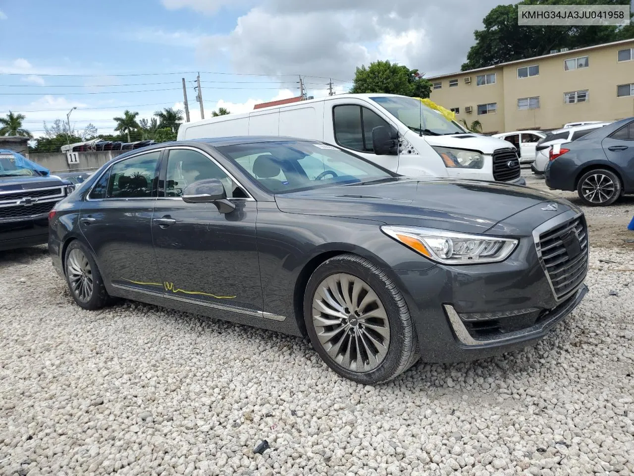 2018 Genesis G90 Premium VIN: KMHG34JA3JU041958 Lot: 70686954