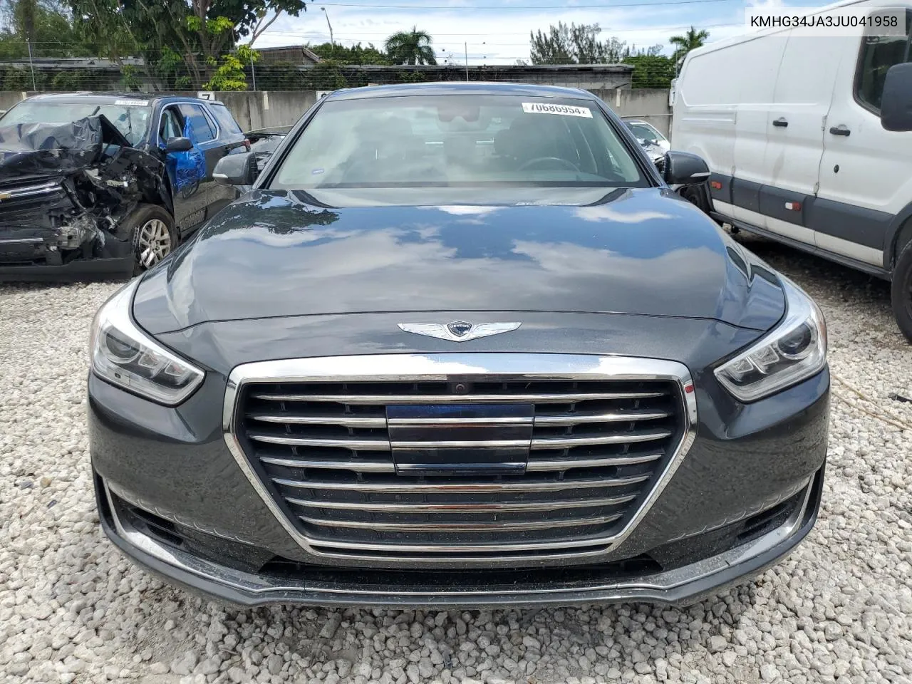 2018 Genesis G90 Premium VIN: KMHG34JA3JU041958 Lot: 70686954