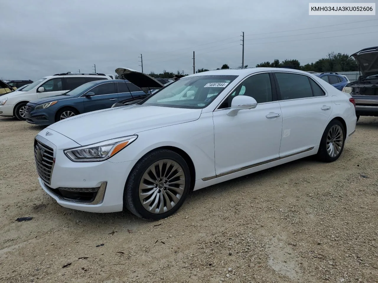 2019 Genesis G90 Premium VIN: KMHG34JA3KU052606 Lot: 74087844