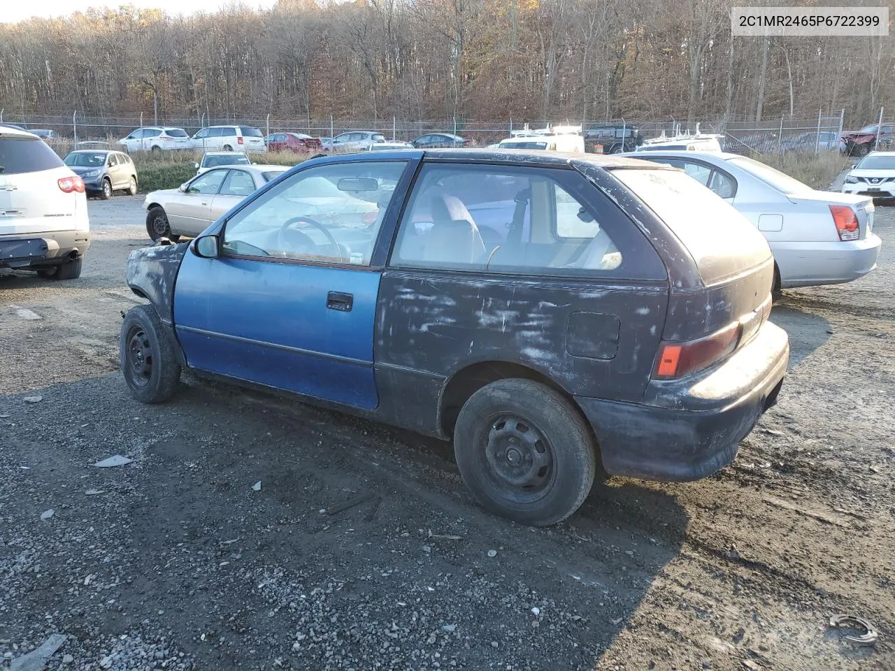 1993 Geo Metro VIN: 2C1MR2465P6722399 Lot: 78855304