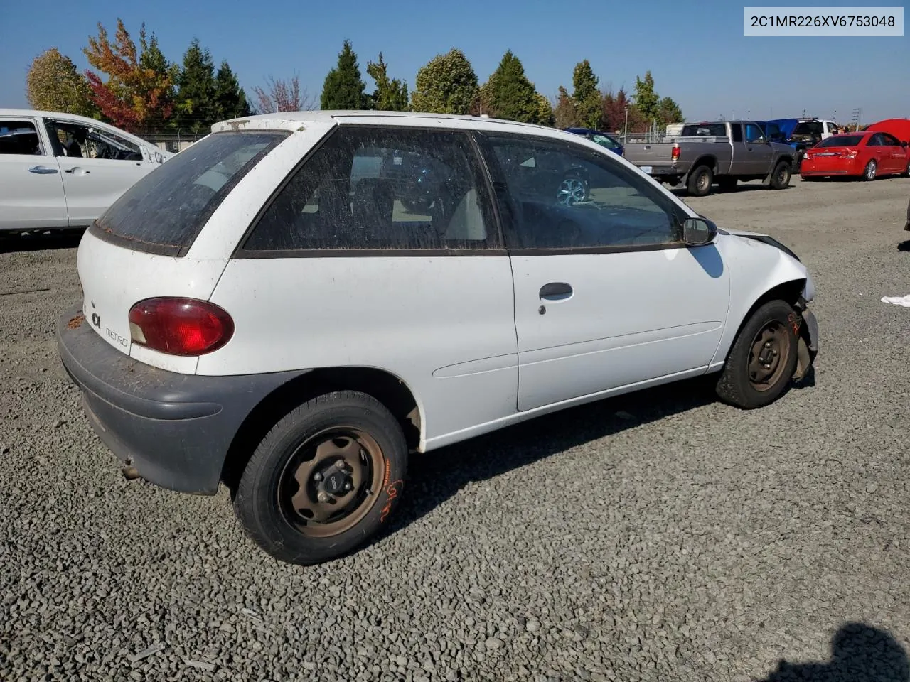 1997 Geo Metro VIN: 2C1MR226XV6753048 Lot: 74398314