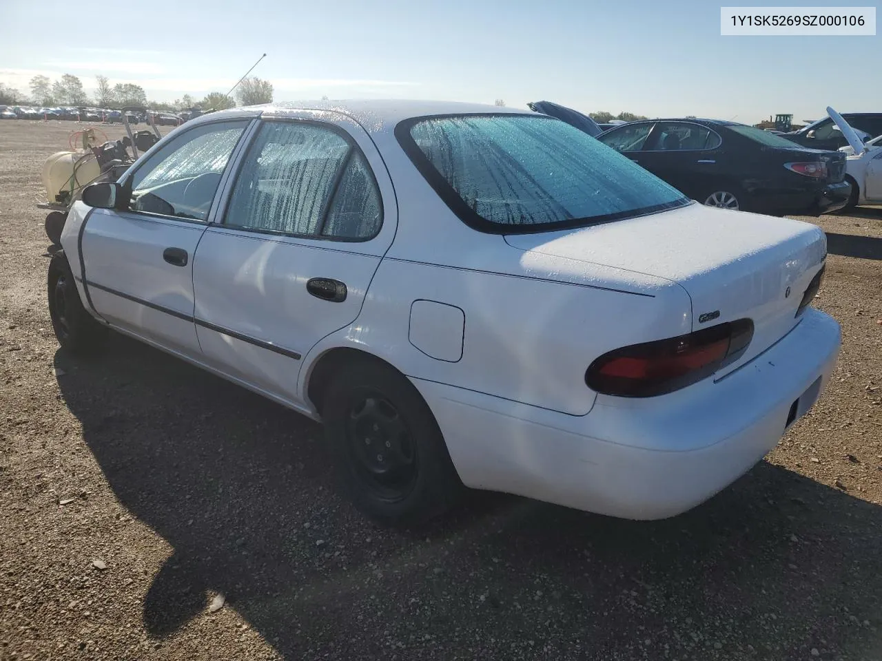 1995 Geo Prizm Base VIN: 1Y1SK5269SZ000106 Lot: 72936584