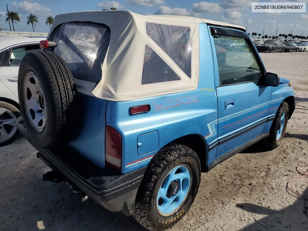 1994 Geo Tracker VIN: 2CNBE18U0R6940807 Lot: 78071244