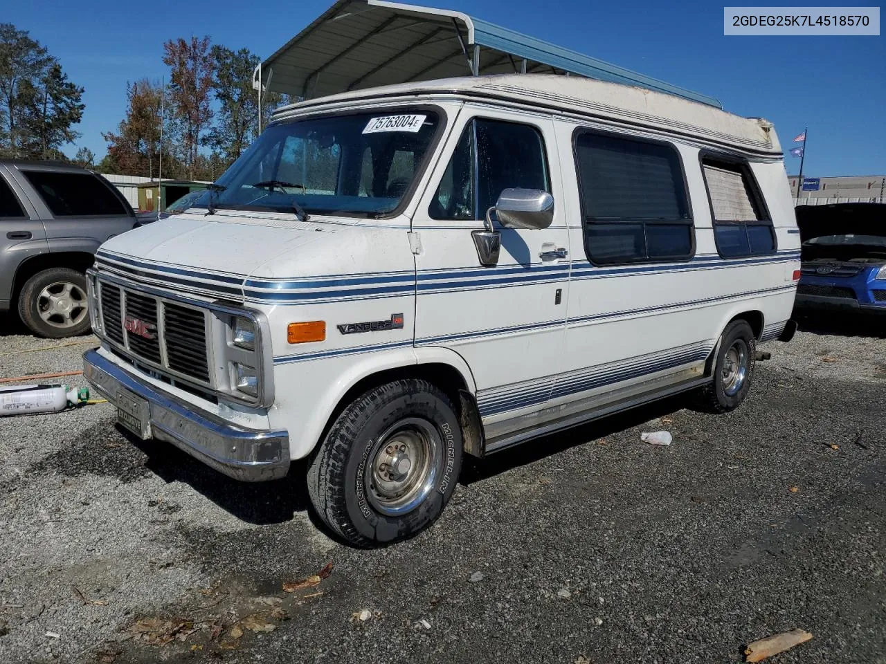 1990 GMC Rally Wagon / Van G2500 VIN: 2GDEG25K7L4518570 Lot: 75763004