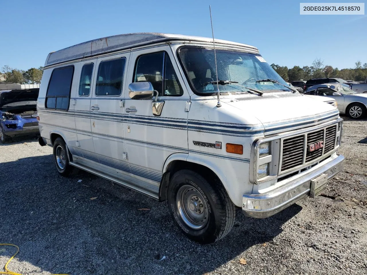 1990 GMC Rally Wagon / Van G2500 VIN: 2GDEG25K7L4518570 Lot: 75763004