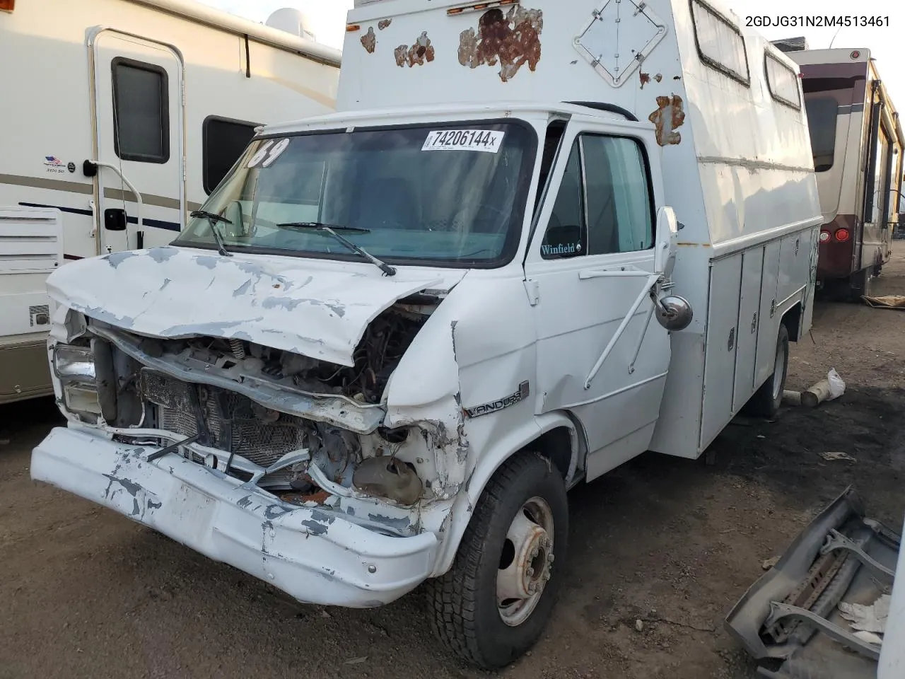 1991 GMC Cutaway Van G3500 VIN: 2GDJG31N2M4513461 Lot: 74206144