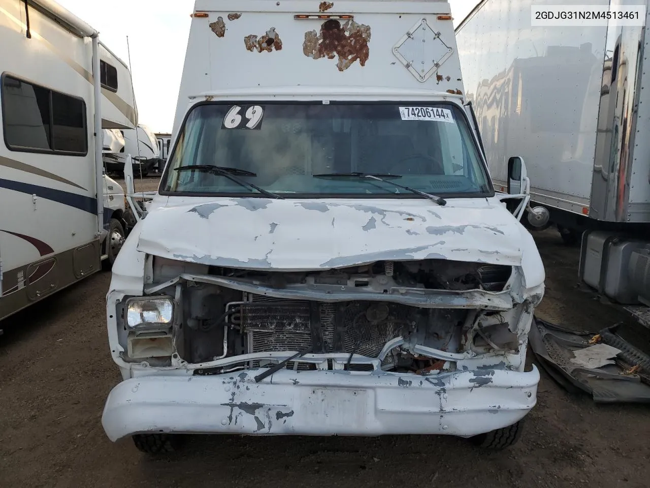 1991 GMC Cutaway Van G3500 VIN: 2GDJG31N2M4513461 Lot: 74206144