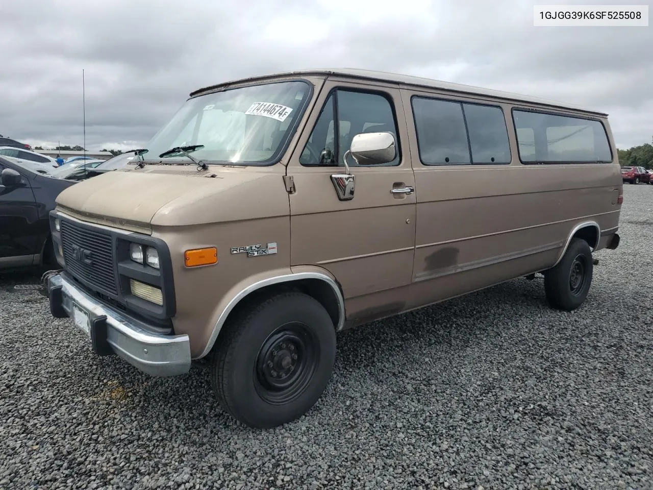 1995 GMC Rally Wagon G3500 VIN: 1GJGG39K6SF525508 Lot: 74144674