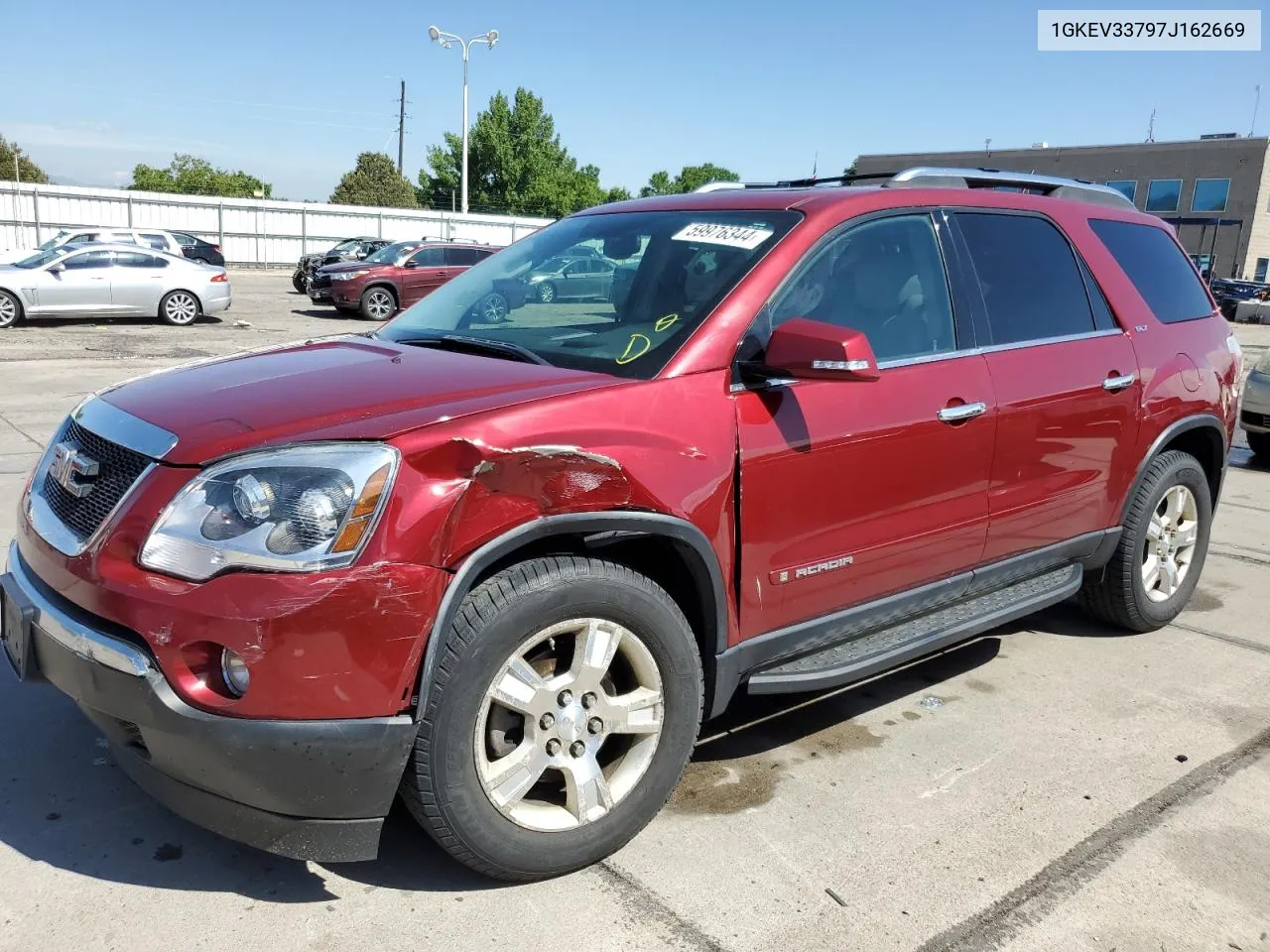 2007 GMC Acadia Slt-2 VIN: 1GKEV33797J162669 Lot: 59976344