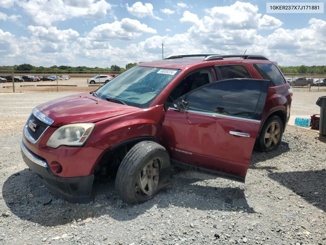 2007 GMC Acadia Slt-1 VIN: 1GKER237X7J171881 Lot: 68009224