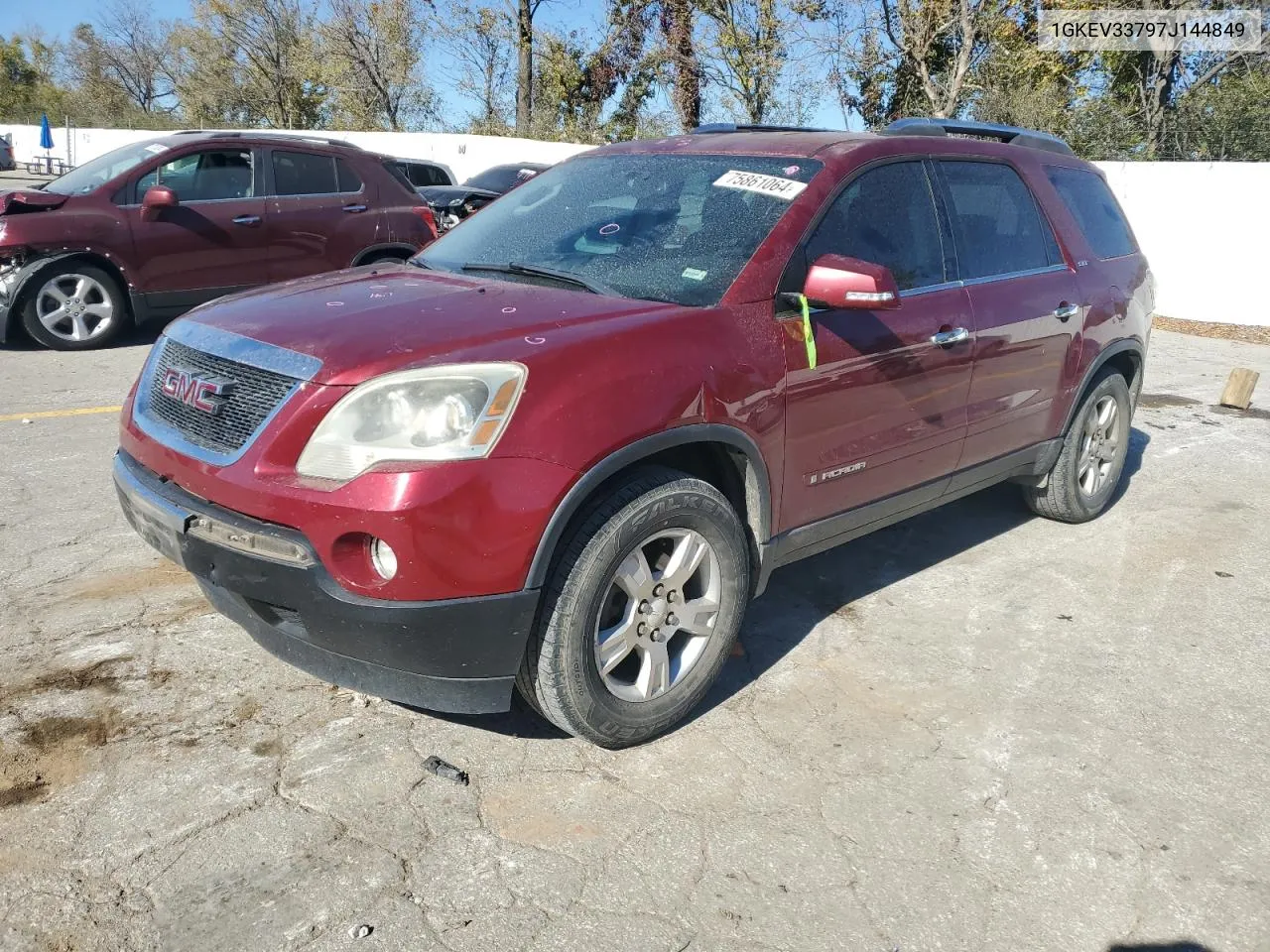 2007 GMC Acadia Slt-2 VIN: 1GKEV33797J144849 Lot: 75861064