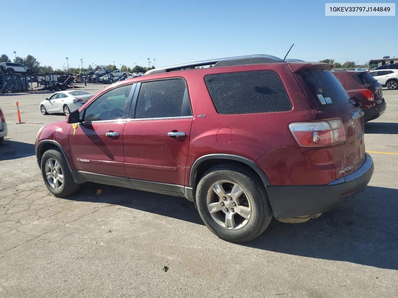 2007 GMC Acadia Slt-2 VIN: 1GKEV33797J144849 Lot: 75861064