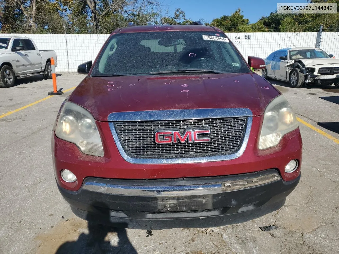 2007 GMC Acadia Slt-2 VIN: 1GKEV33797J144849 Lot: 75861064