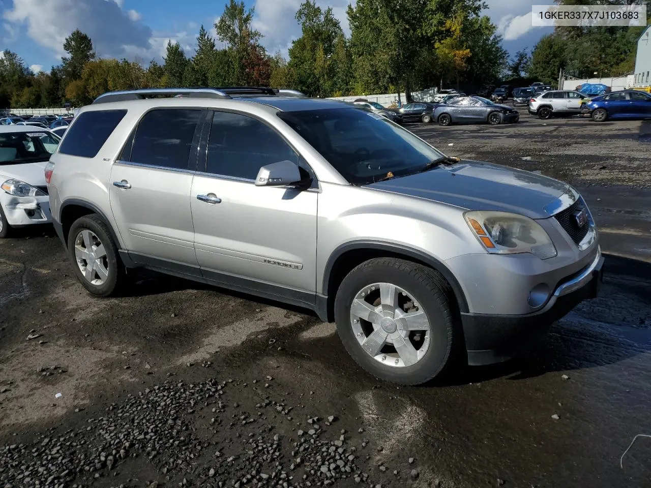 2007 GMC Acadia Slt-2 VIN: 1GKER337X7J103683 Lot: 76881774