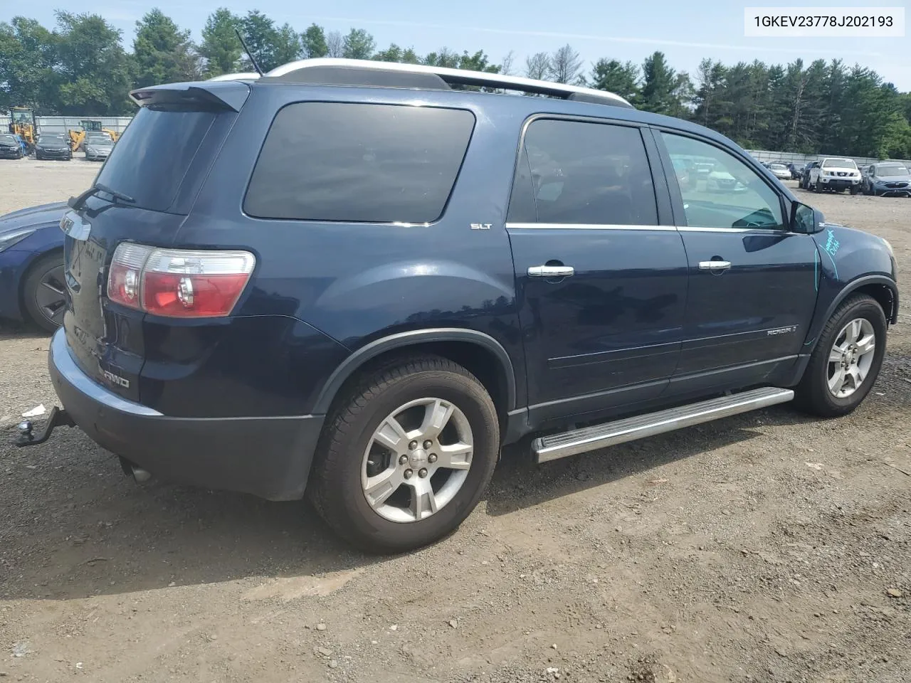 2008 GMC Acadia Slt-1 VIN: 1GKEV23778J202193 Lot: 64123554