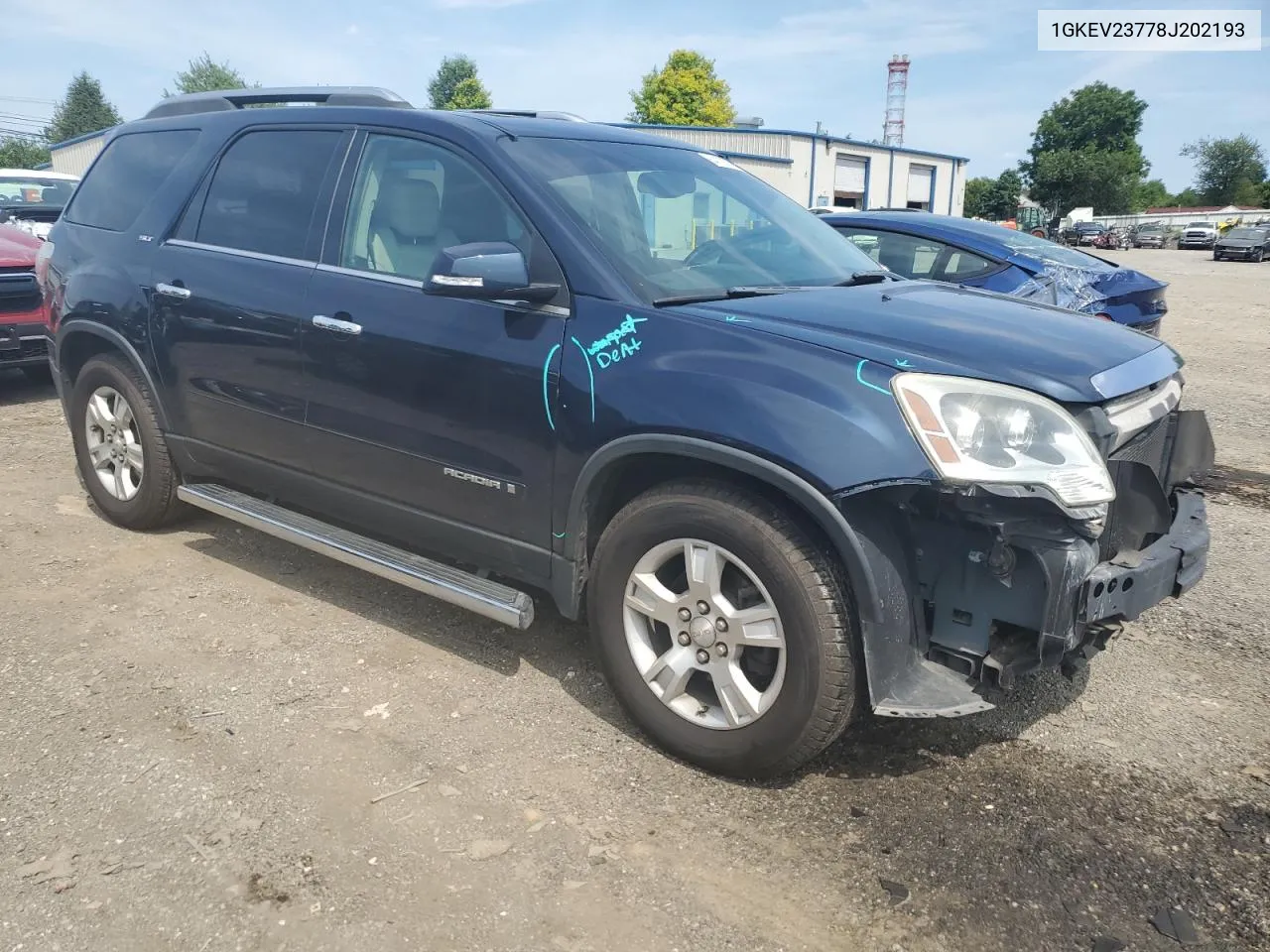 1GKEV23778J202193 2008 GMC Acadia Slt-1