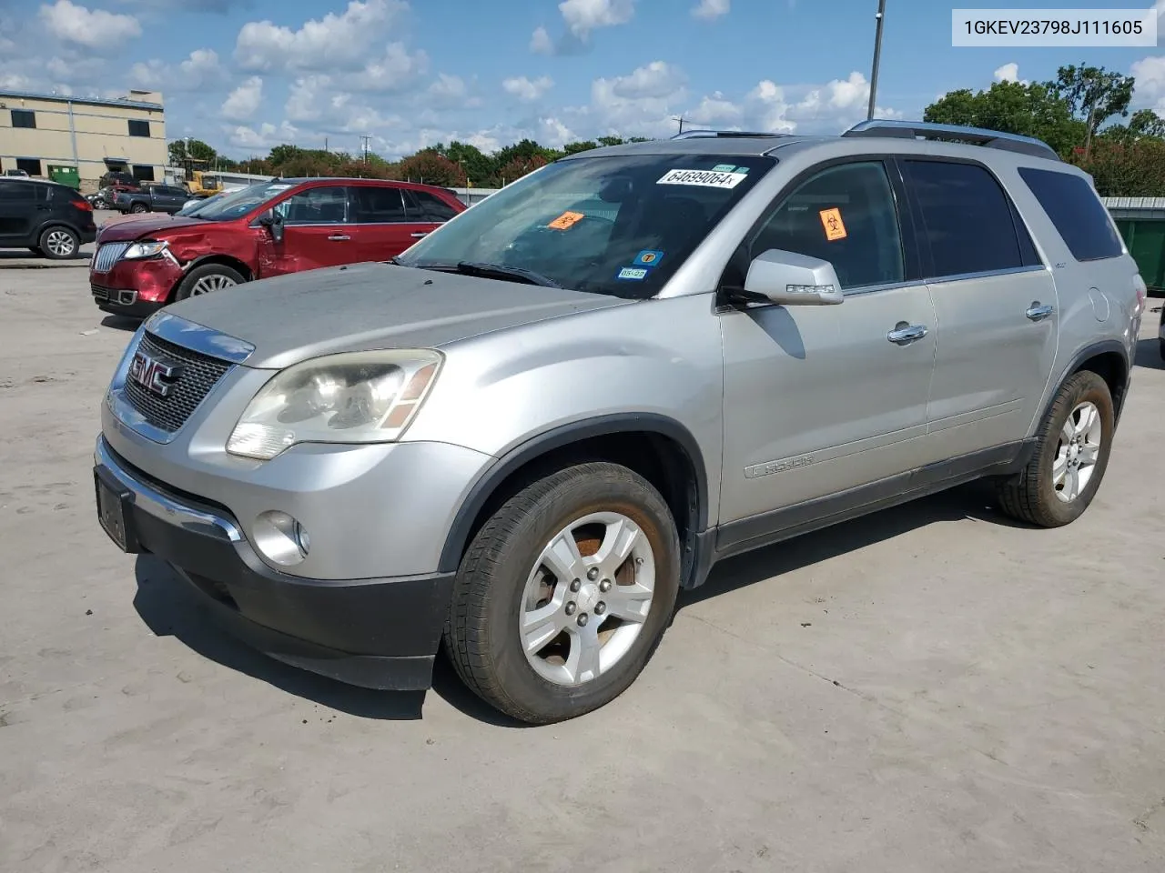 2008 GMC Acadia Slt-1 VIN: 1GKEV23798J111605 Lot: 64699064