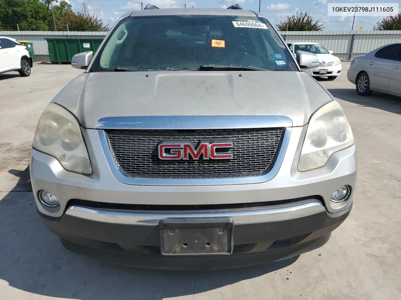 2008 GMC Acadia Slt-1 VIN: 1GKEV23798J111605 Lot: 64699064