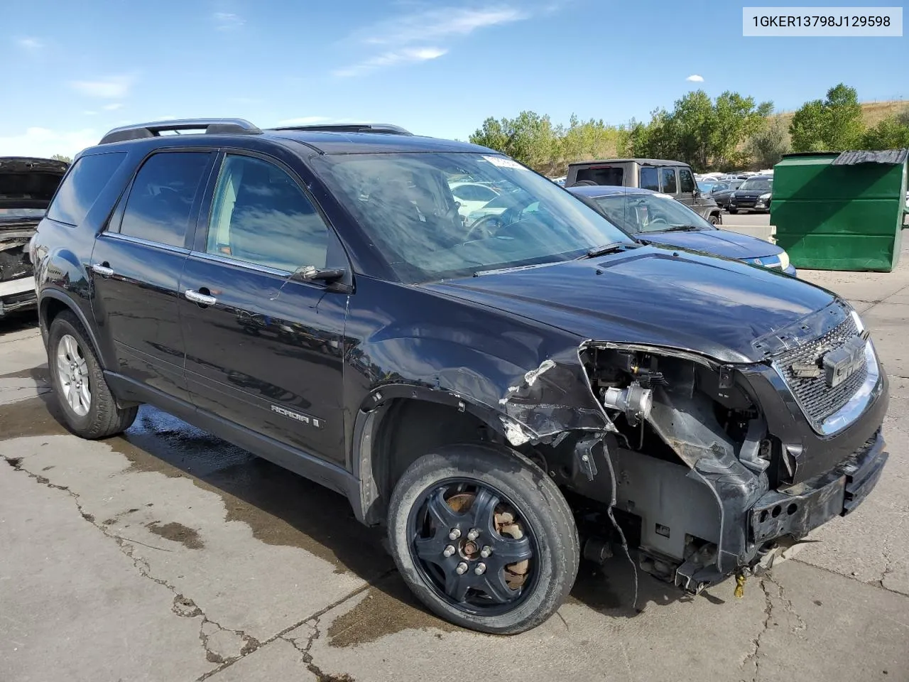 2008 GMC Acadia Sle VIN: 1GKER13798J129598 Lot: 71876644