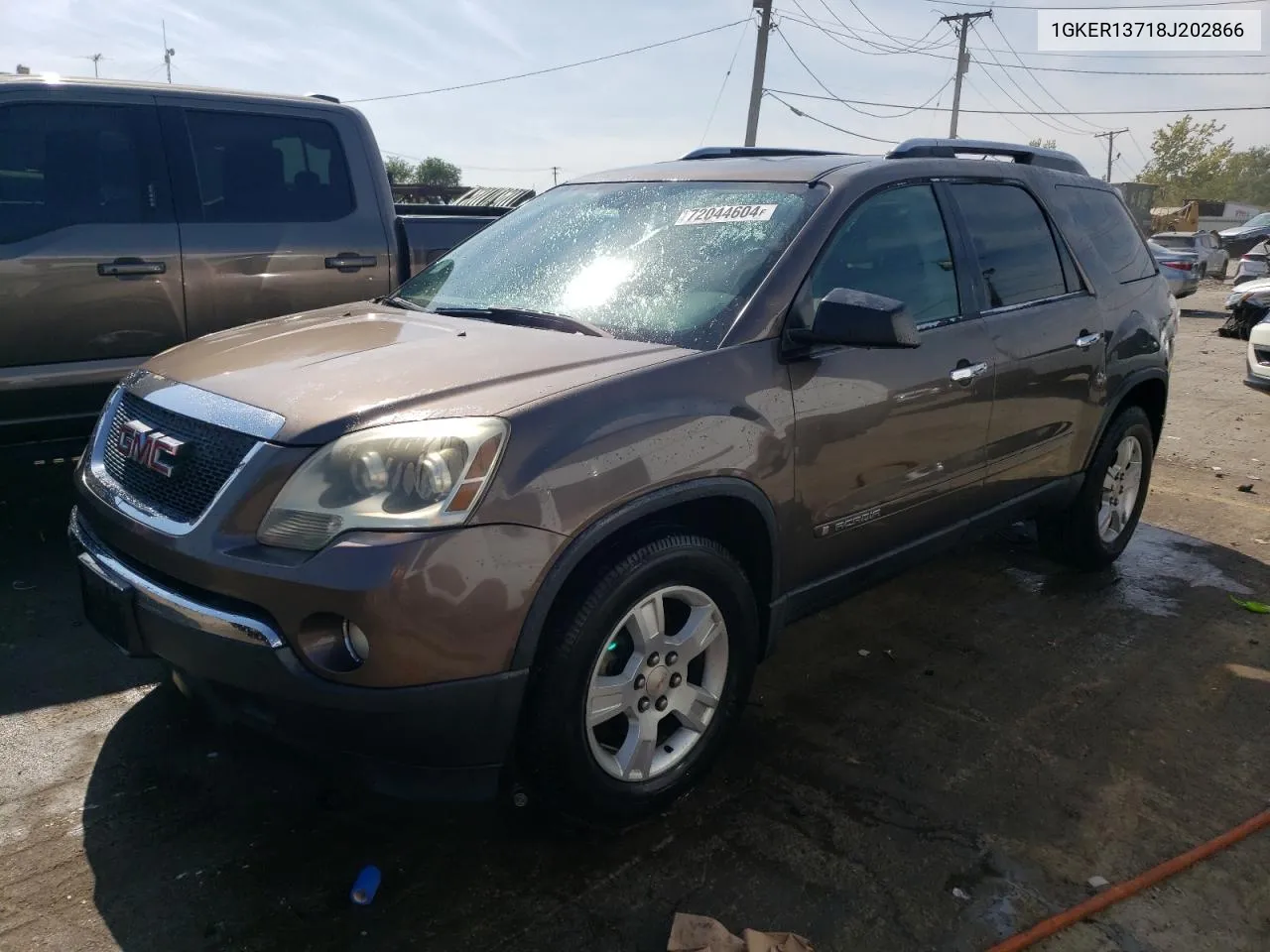 2008 GMC Acadia Sle VIN: 1GKER13718J202866 Lot: 72044604