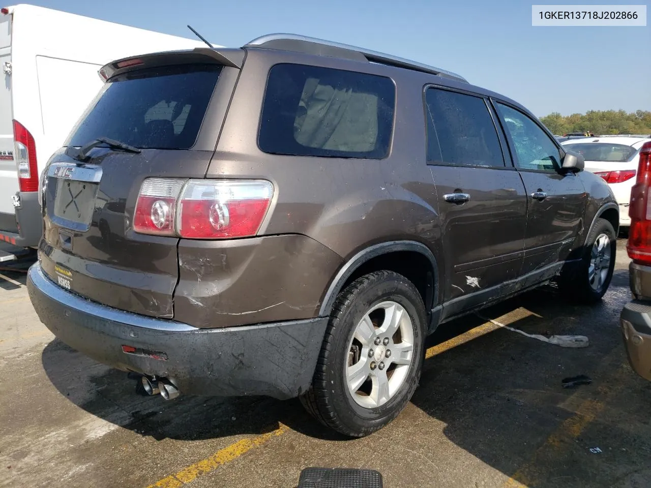 2008 GMC Acadia Sle VIN: 1GKER13718J202866 Lot: 72044604